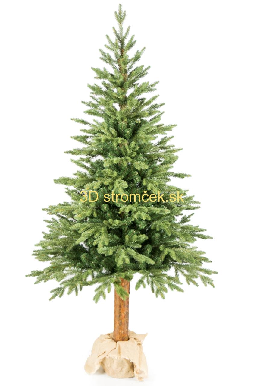 Umelý stromček 3D Smrek Tatranský na pníku 195  cm.